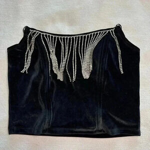 Holiday  strapless crop top